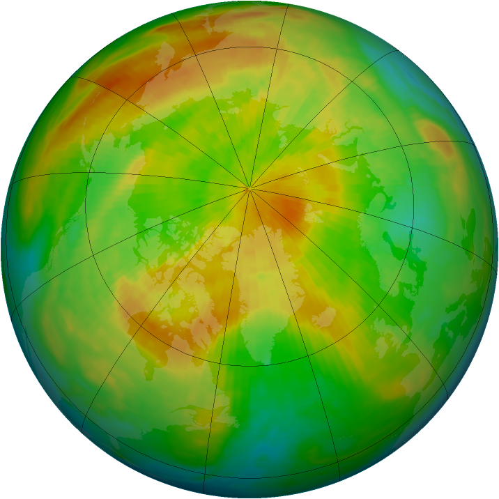 Arctic ozone map for 24 April 1993
